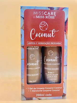 Kit gel De Limpeza corporal e hidrante corporal coconut