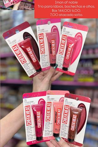 Iman of noble Trio para lábios, bochechas e olhos.