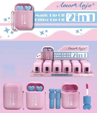 SOMENTE BOX DUO DE GLOSS FONE DE OUVIDO - AMOR ANJO