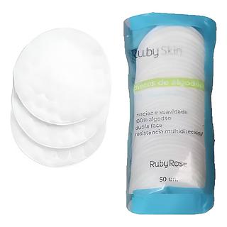 Algodão De Disco Para O Rosto Limpeza Facial Ruby Skin 50 Un