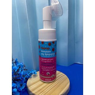 Mousse de Limpeza Antioleosidade rosa mosqueta dapop com esponja facial