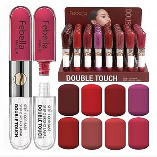Tálinda - Febella Lip Oil + Batom Liquido Matte 2 EM 1 - BM40121 Double Touche