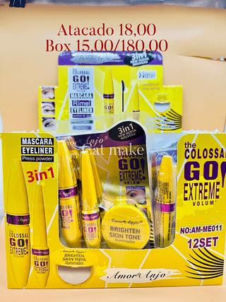 Amor anjo Kit rímel, delineador e iluminador