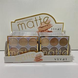 ￼Paleta de Pó de Contorno matte facial Vivai 1058.1.8