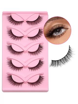 ￼3d Cross Cílios Longos Falsos Cílios Longos, Olhos Espessos e Magníficos, Cílios Fofos de Maquiagem de Aparência Natural