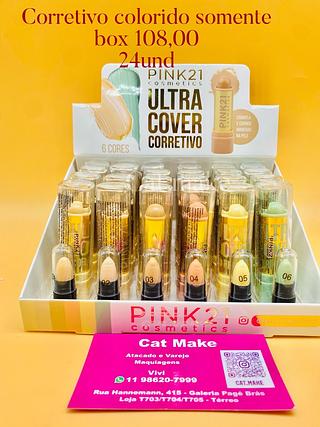 Corretivo Colorido Ultra Cover SOMENTE BOX - Pink 21