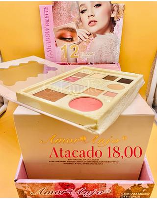 ￼paleta de sombras e iluminador Com espelho amor anjo