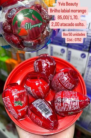 Yvis Beauty Brilho labial morango