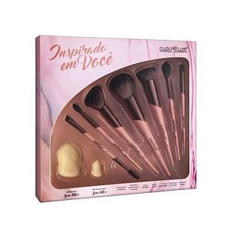 Kit Com 7 Pincéis e 2 Esponjas - Macrilan - ED200