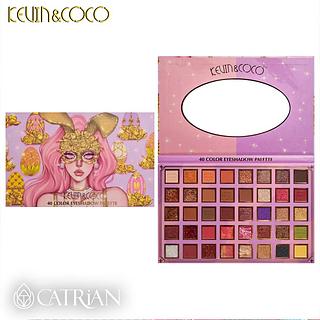 Paleta de Sombras KEVIN&COCO 40 colour pink rabbit eyeshadow