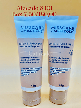 Miss Rôse Creme para os pés Castanha do pará