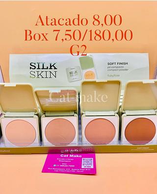 Po compacto Silk Skin Medios Escuros G1RUby Rose
