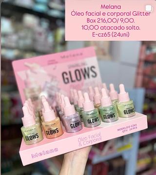 Melana Óleo facial e corporal Glitter
